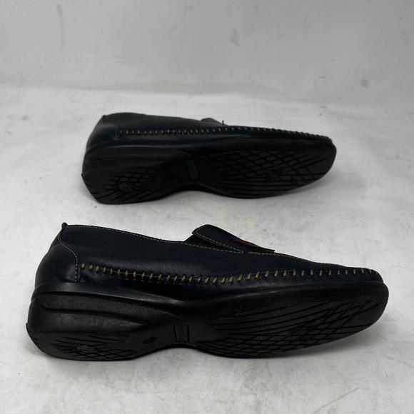 Kiarflex Women's Leaf Print Slip On Leather Shoes Black Size‎ 39 8 - Picture 5 of 8